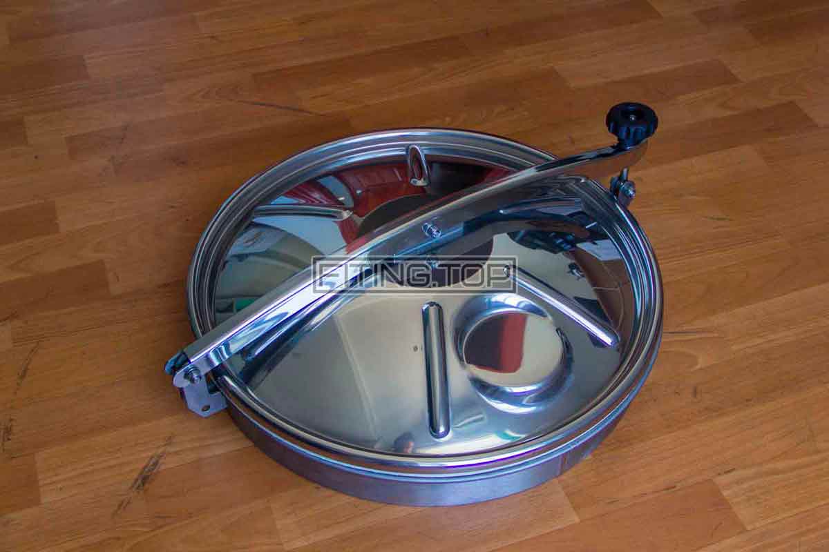Люк нержавіючий Dn 500 без тиску круглий AISI304