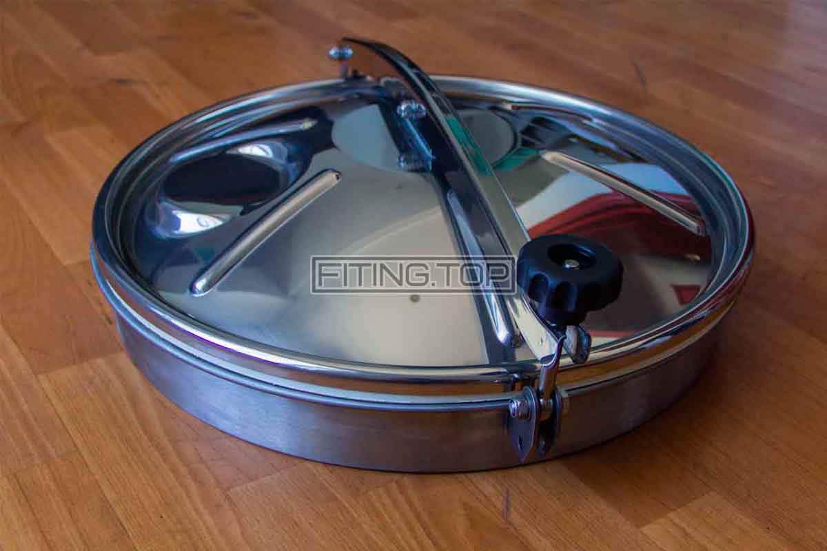 Люк нержавіючий Dn 500 без тиску круглий AISI304 Люк нержавіючий Dn 500 без тиску круглий AISI304
