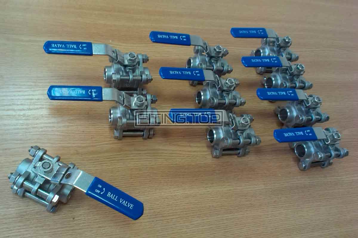 Кран нержавіючий кульовий розбірний приварний AISI 304 Кран нержавіючий кульовий розбірний приварний AISI 304