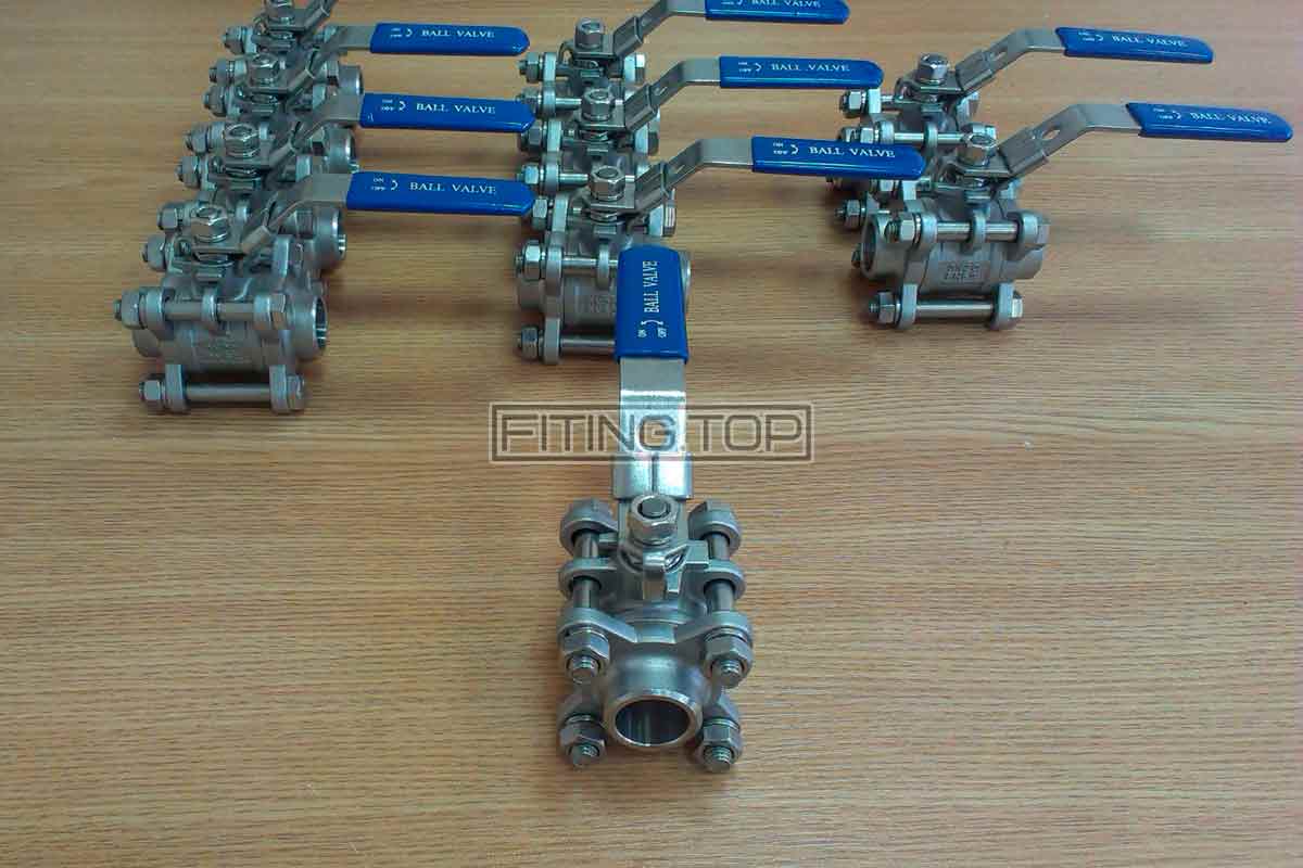 Кран нержавіючий кульовий розбірний приварний AISI 304 Кран нержавіючий кульовий розбірний приварний AISI 304