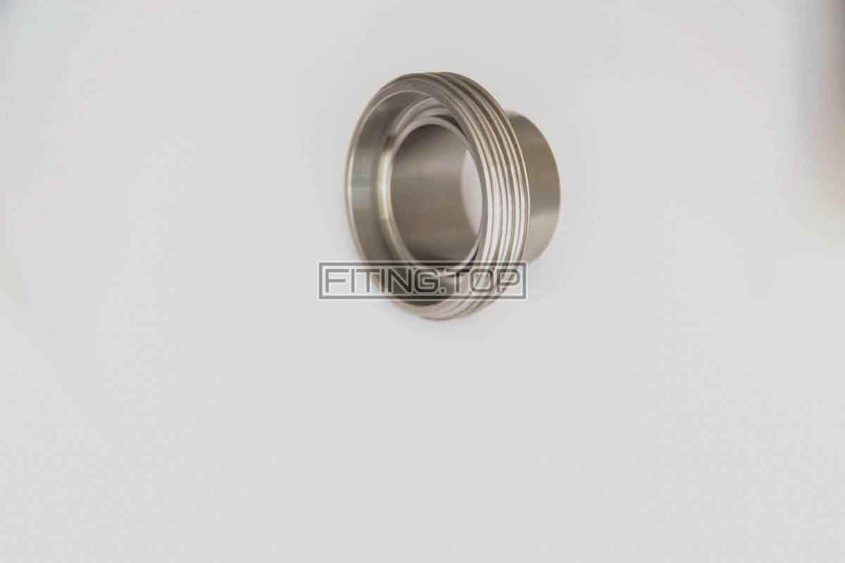 Штуцер різьбовий нержавіючий для муфти молочної AISI304 DIN 11850