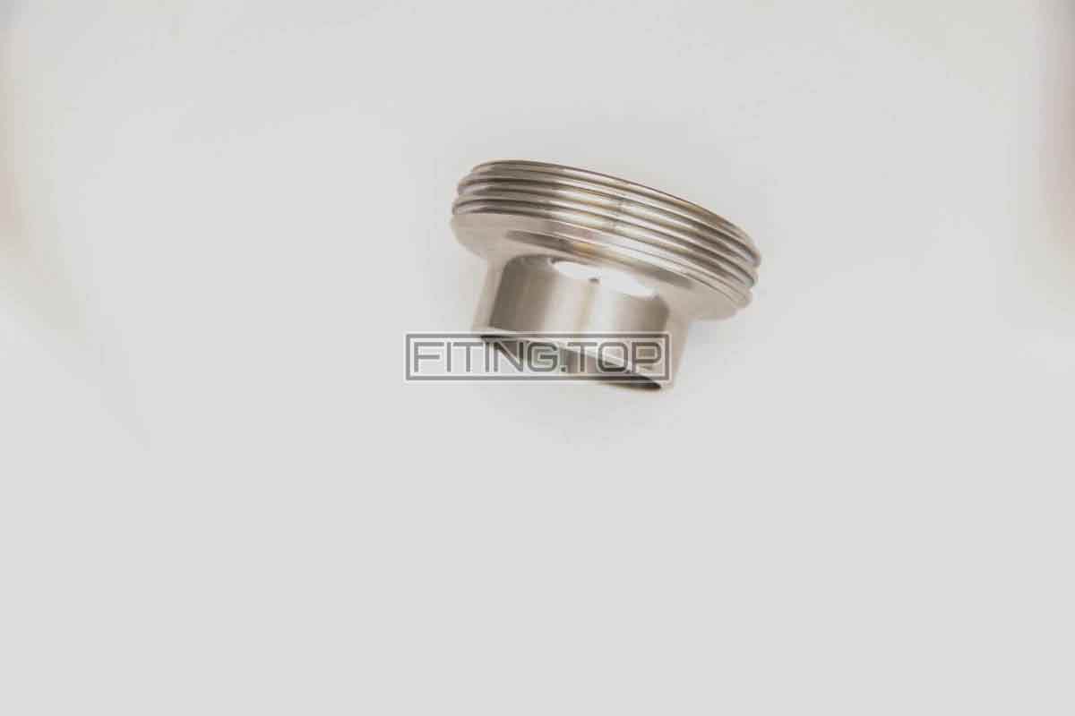Штуцер різьбовий нержавіючий для муфти молочної AISI304 DIN 11850