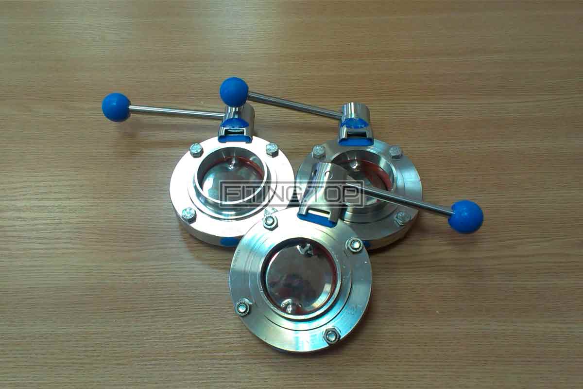 Затвор дисковий нержавіючий зварка-зварка AISI304 DIN 11850