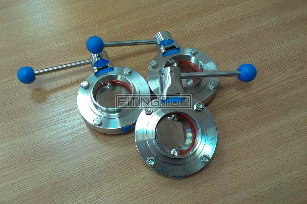 Затвор дисковий нержавіючий зварка-зварка AISI304 DIN 11850