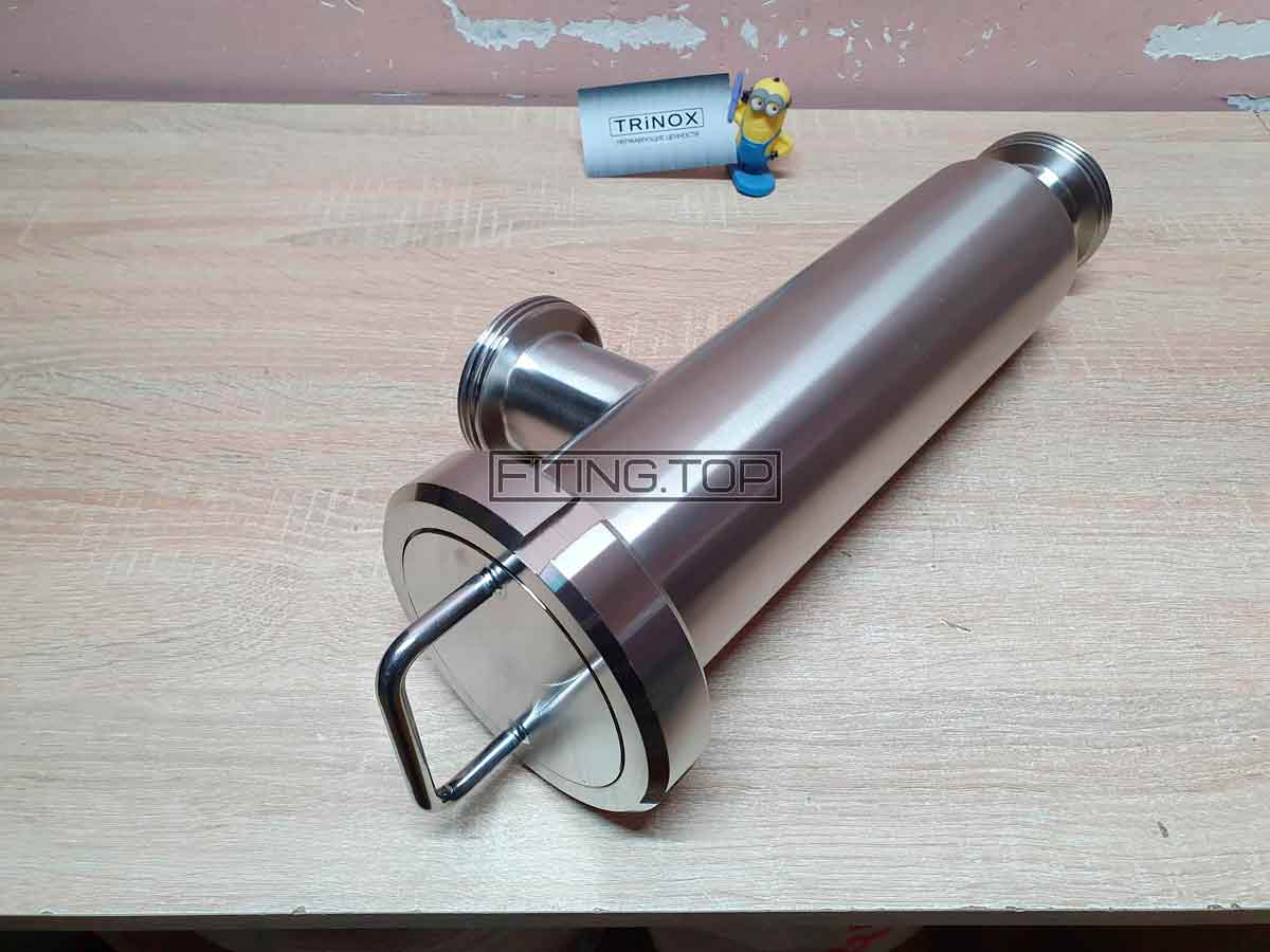 Фильтр нержавеющий трубный угловой резьба-резьба AISI304