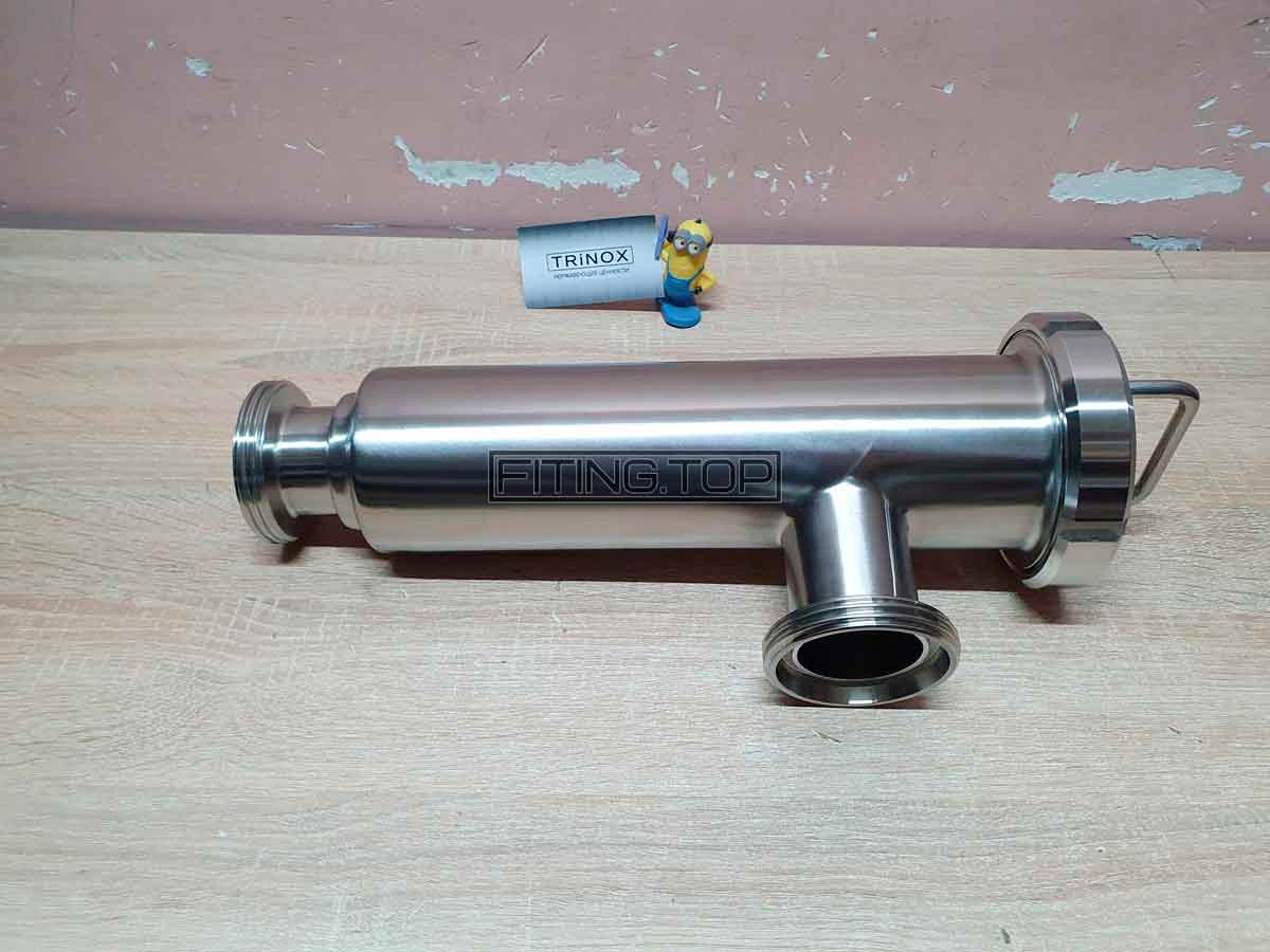 Фильтр нержавеющий трубный угловой резьба-резьба AISI304