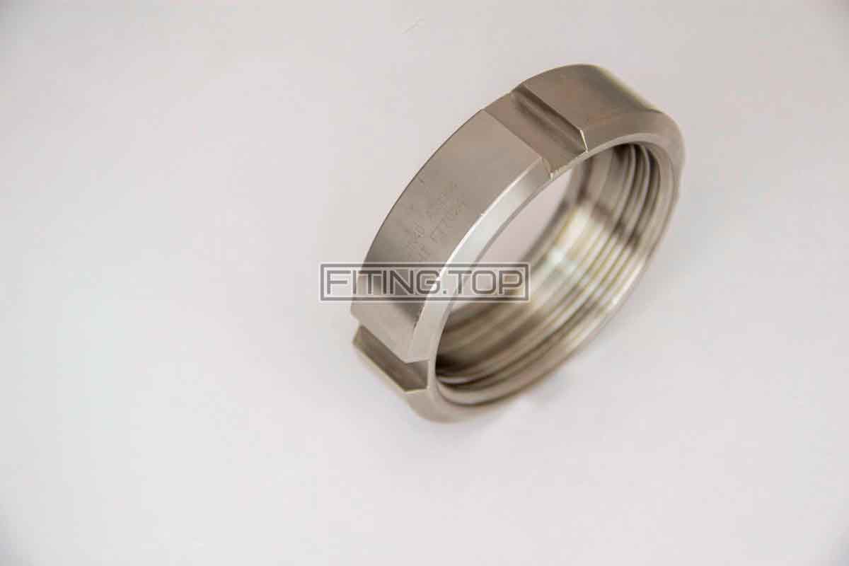 Гайка шліцева нержавіюча для муфти молочної AISI 304 DIN 11850 Гайка шліцева нержавіюча для муфти молочної AISI 304 DIN 11850