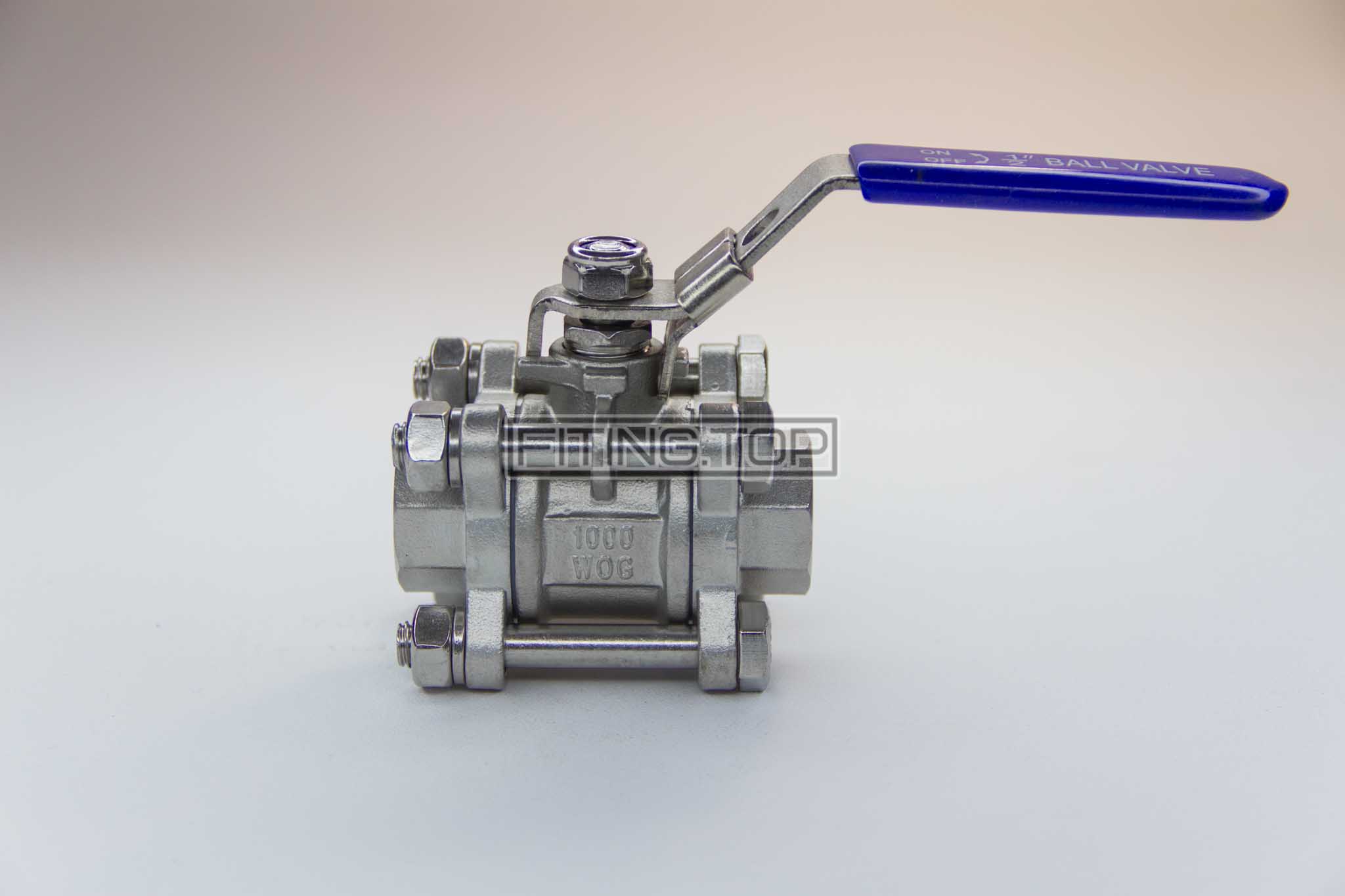 Кран нержавіючий кульовий розбірний з внутрішньою різьбою AISI304 Кран нержавіючий кульовий розбірний з внутрішньою різьбою AISI304