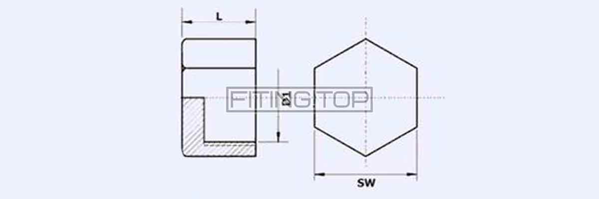 заглушка с внутренней резьбой из нержавейки AISI 304 купить заглушку нержавеющую с внутренней резьбой цена