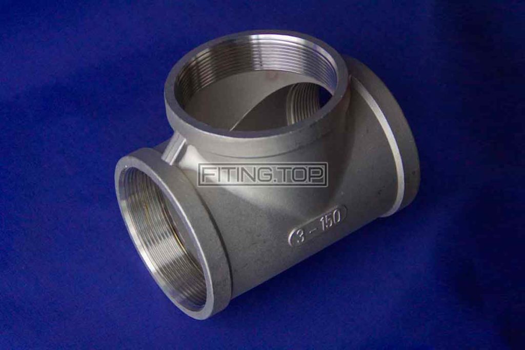 Тройник Резьбовой Нержавеющий 3 Дюйма (Ду 80) AISI 316