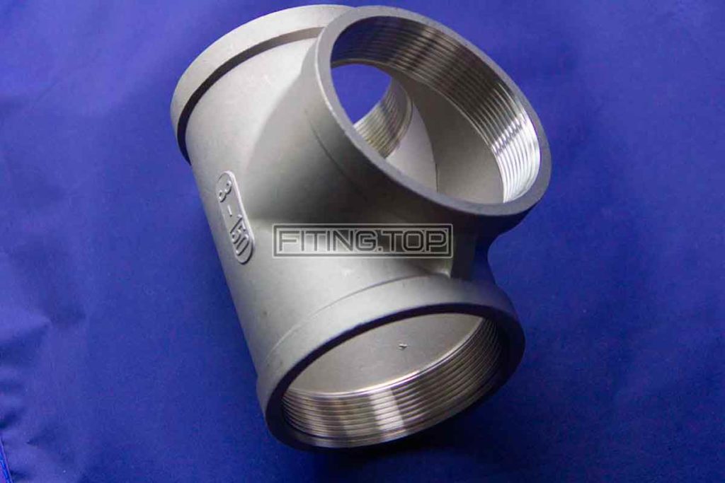 Тройник Резьбовой Нержавеющий 3 Дюйма (Ду 80) AISI 316