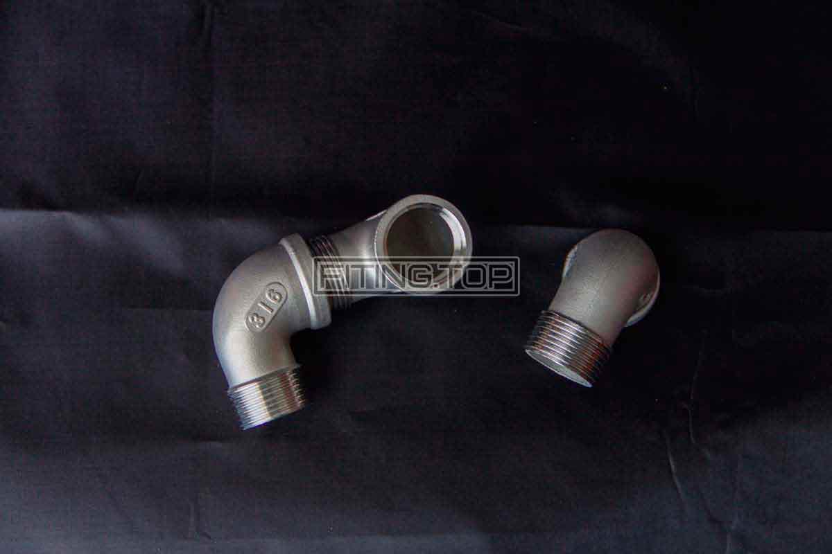 Отвод нержавеющий внутренняя-наружная резьба AISI 316 под 90 градусов