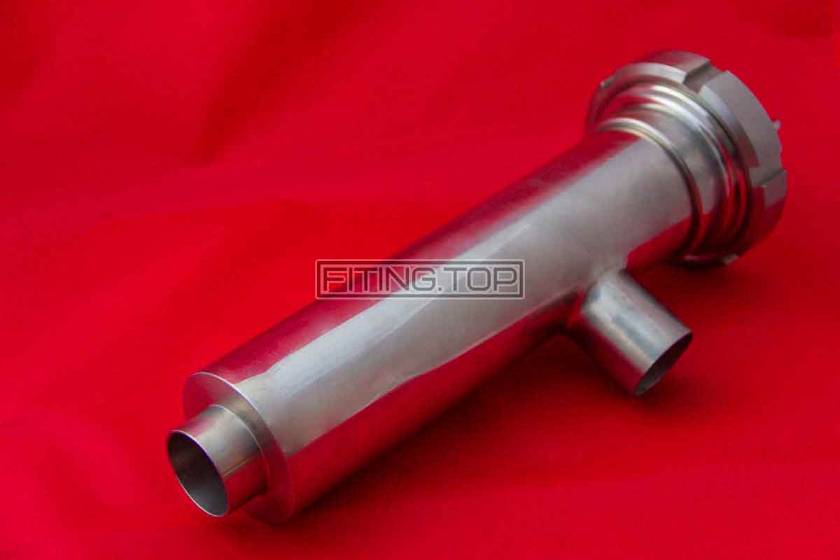 Фильтр трубный нержавеющий DN 50 AISI 304 сварка 90 градусов