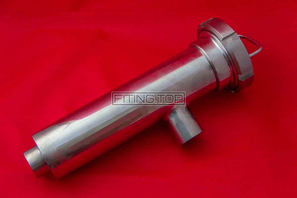 Фильтр трубный нержавеющий DN 50 AISI 304 сварка 90 градусов