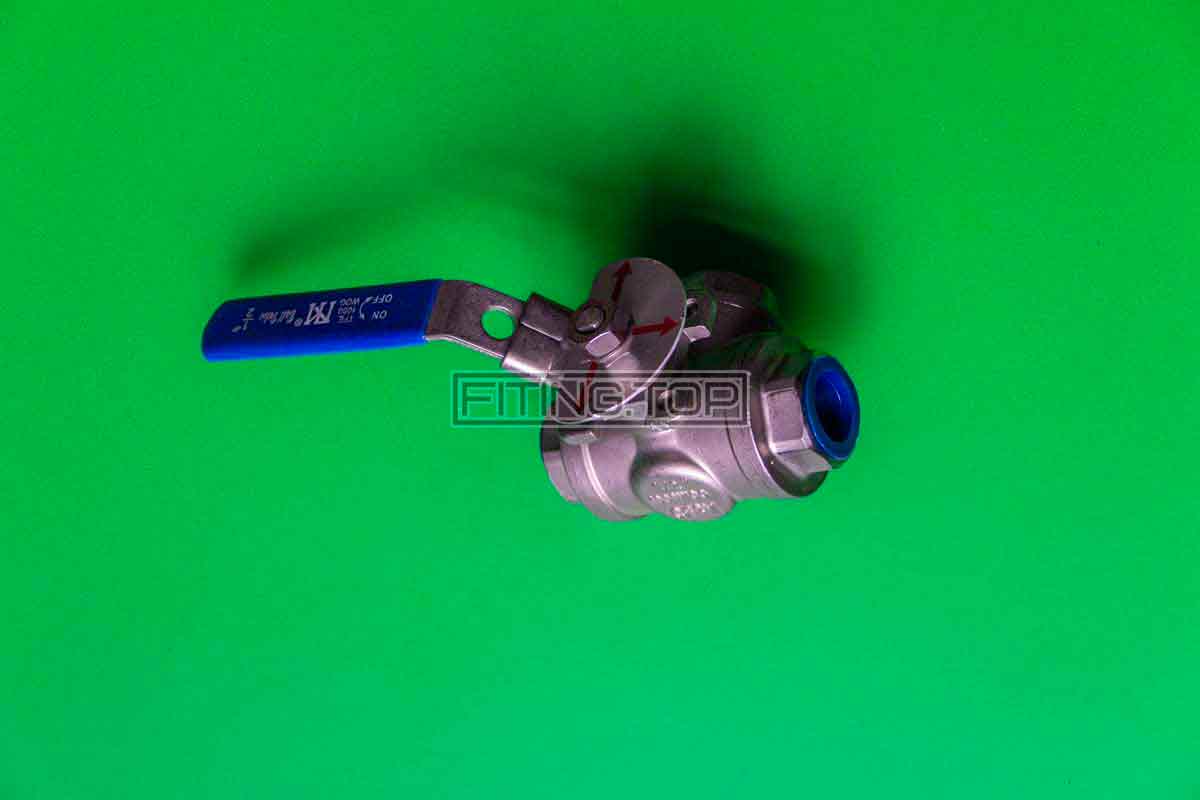 Кран Нержавеющий Трех Ходовой Ду 15 (1/2 ") AISI 316 (Италия)