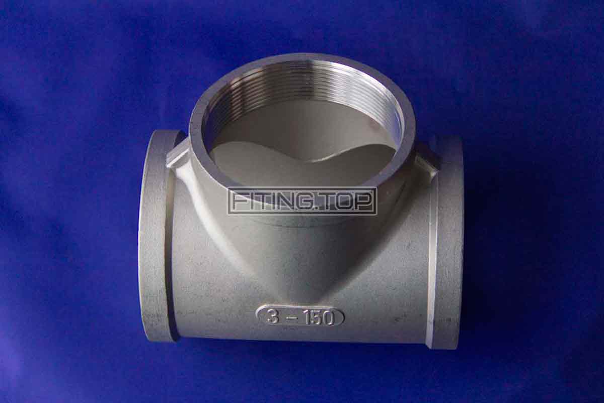 Тройник Резьбовой Нержавеющий 3 Дюйма (Ду 80) AISI 316