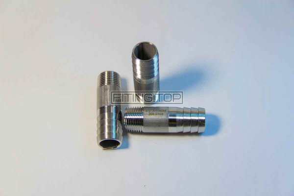 Штуцер шланговий нержавіючий AISI 304 (без шестигранника)