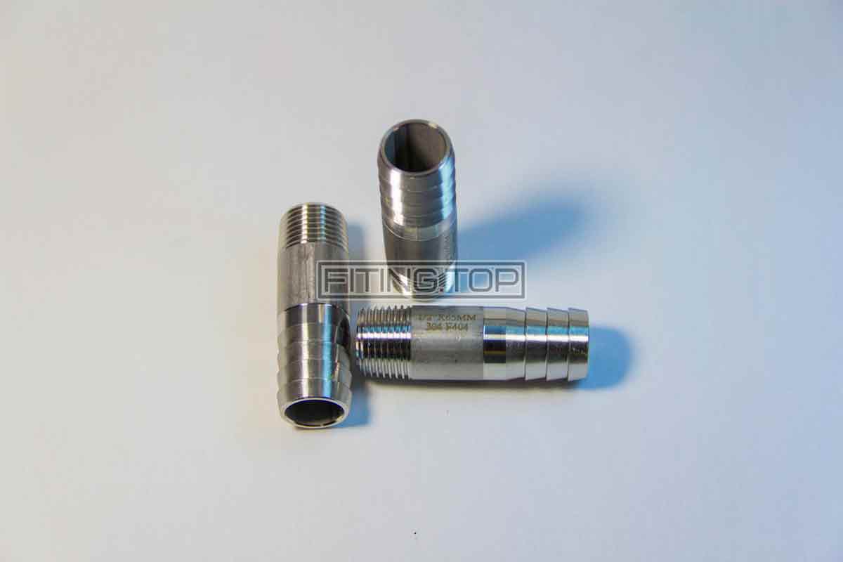 купить Штуцер шланговый нержавеющий с наружной резьбой без шестигранника купить Штуцер шланговый нержавеющий с наружной резьбой без шестигранника