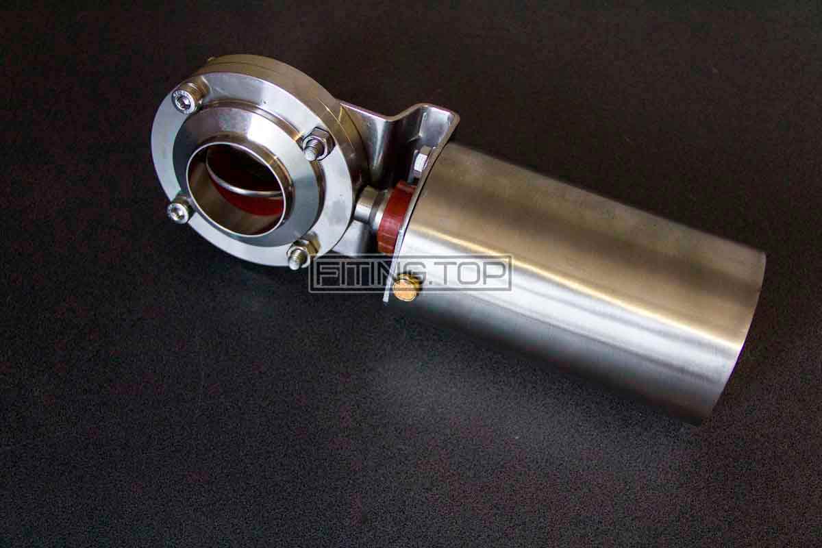 Купить затвор дисковый нержавеющий Dn 50 с пневмоприводом AISI 304