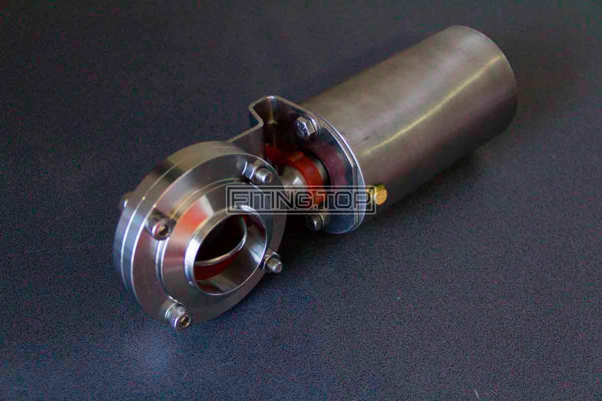 Купить затвор дисковый нержавеющий Dn 50 с пневмоприводом AISI 304