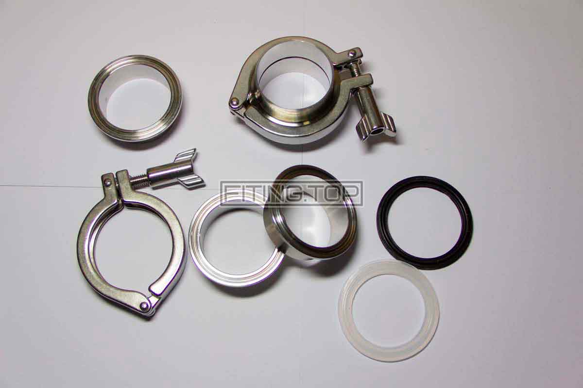 Купить кламп комплект нержавеющий DIN Dn 50 AISI 304