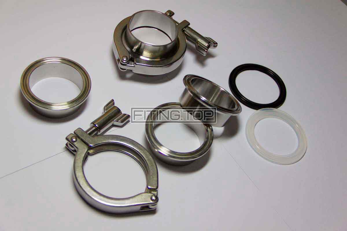 Купить кламп комплект нержавеющий DIN Dn 50 AISI 304