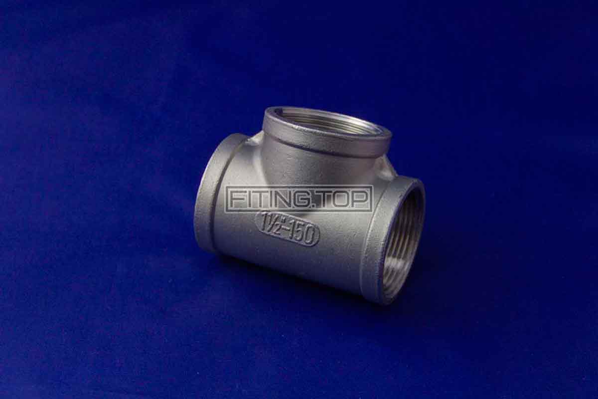 Купить тройник резьбовой нержавеющий Dn 40 (1 1/2") AISI304