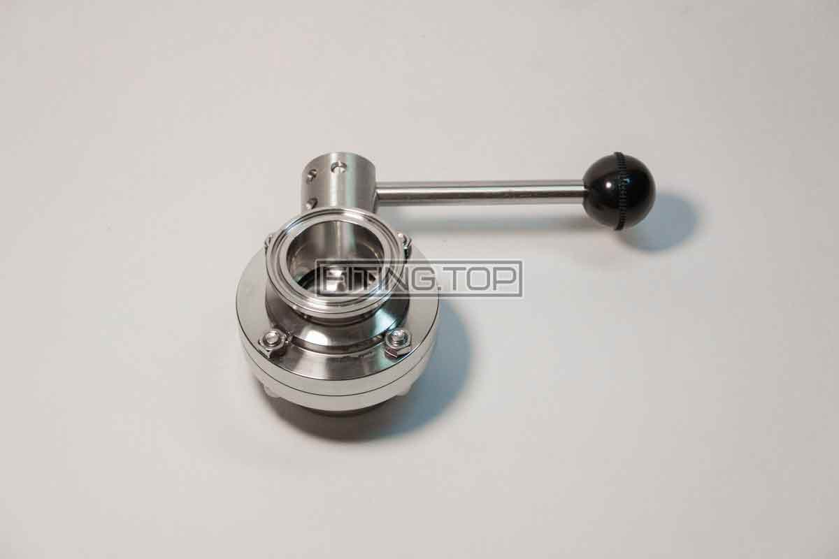 Затвор дисковий Dn 50 нержавіючий кламп-кламп AISI304