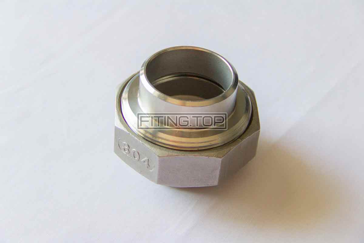 Муфта американка из нержавеющей стали под сварку под конус (без уплотнения)