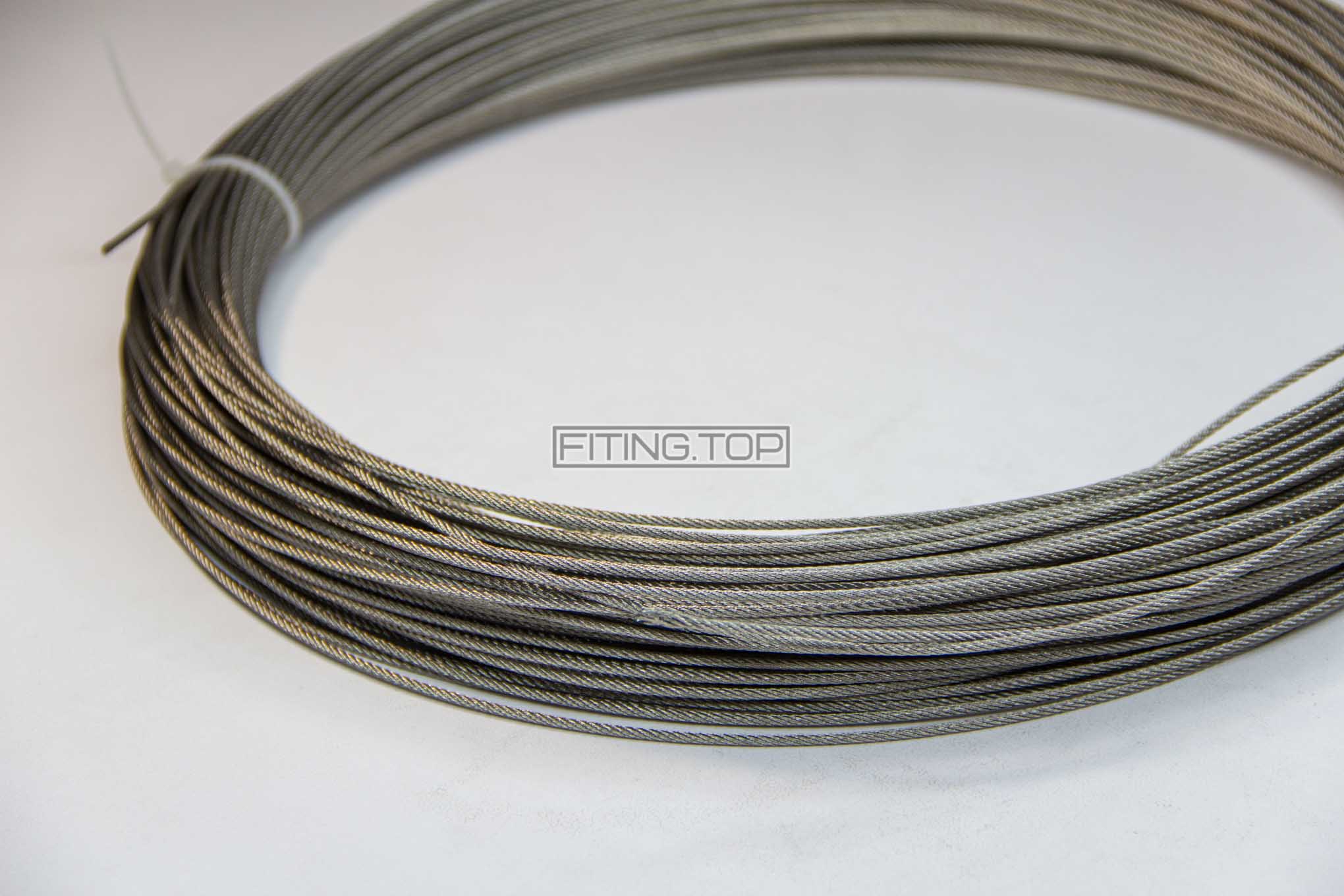 купити Трос нержавіючий 7х7 AISI304 (A2) DIN 3055 (середньої жорсткості) купити Трос нержавіючий 7х7 AISI304 (A2) DIN 3055 (середньої жорсткості)