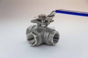 купить Кран шаровой нержавеющий 3-х ходовой AISI304