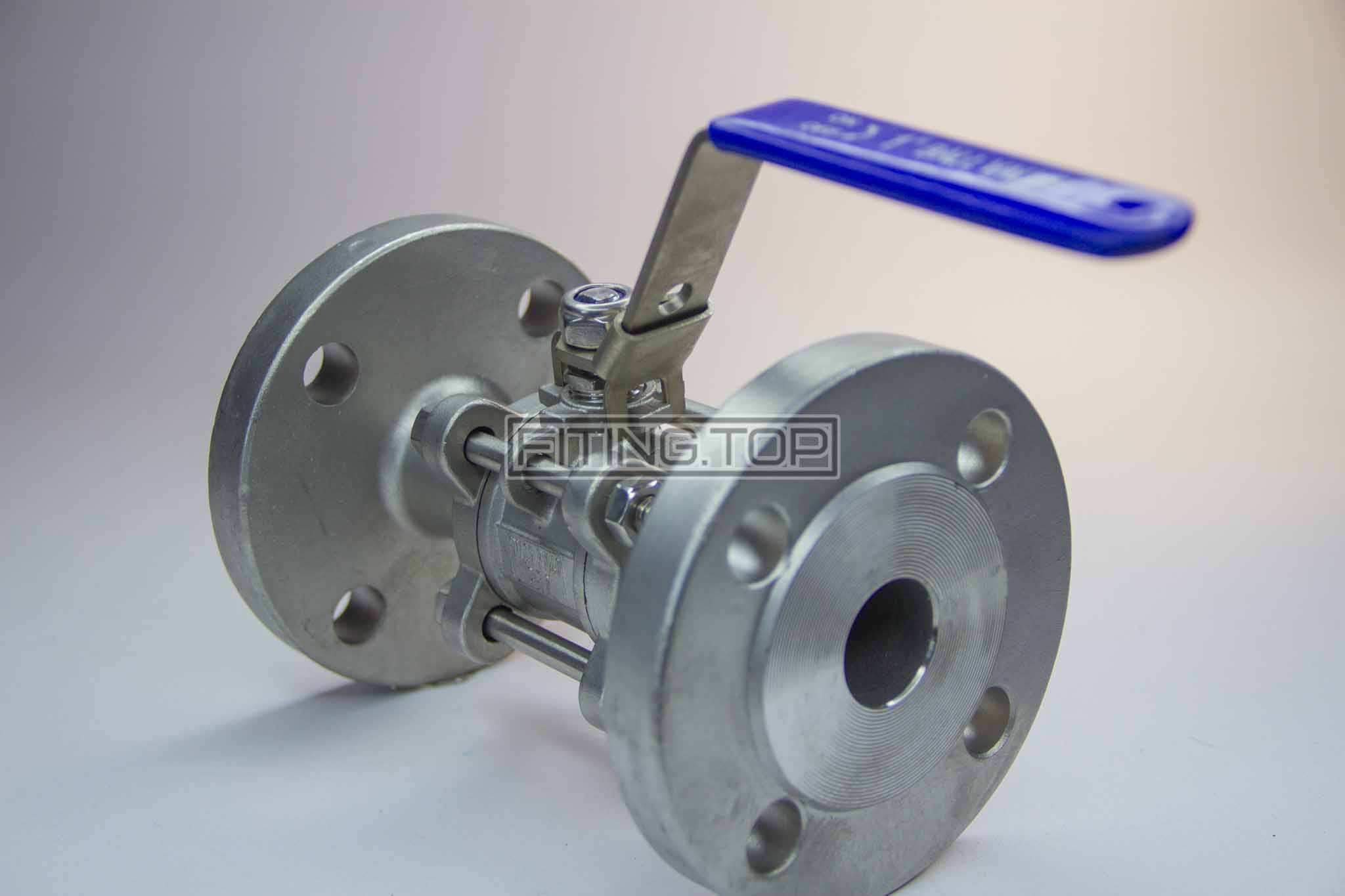 Кран кульовий нержавіючий фланцевий трискладовий AISI 304/PTFE/PN40 Кран кульовий нержавіючий фланцевий трискладовий AISI 304/PTFE/PN40