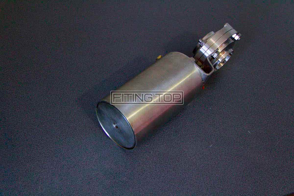 Затвор нержавіючий з пневмоприводом Air/Spring AISI304 DIN, VMQ (Silicone) Затвор нержавіючий з пневмоприводом Air/Spring AISI304 DIN, VMQ (Silicone)