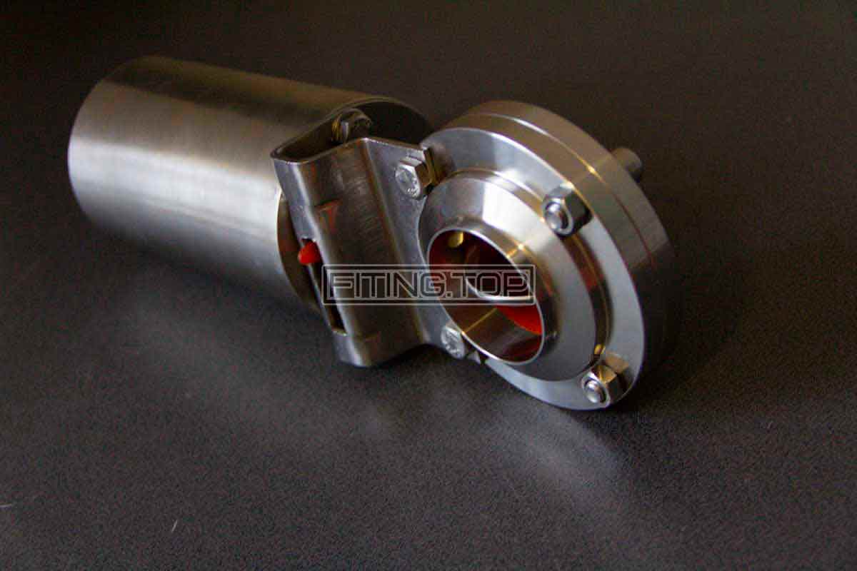 Затвор нержавіючий з пневмоприводом Air/Spring AISI304 DIN, VMQ (Silicone) Затвор нержавіючий з пневмоприводом Air/Spring AISI304 DIN, VMQ (Silicone)