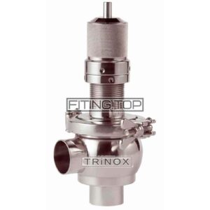 Клапан предохранительный нержавеющий AISI 316 L без рукоятки, давление 0-6 bar