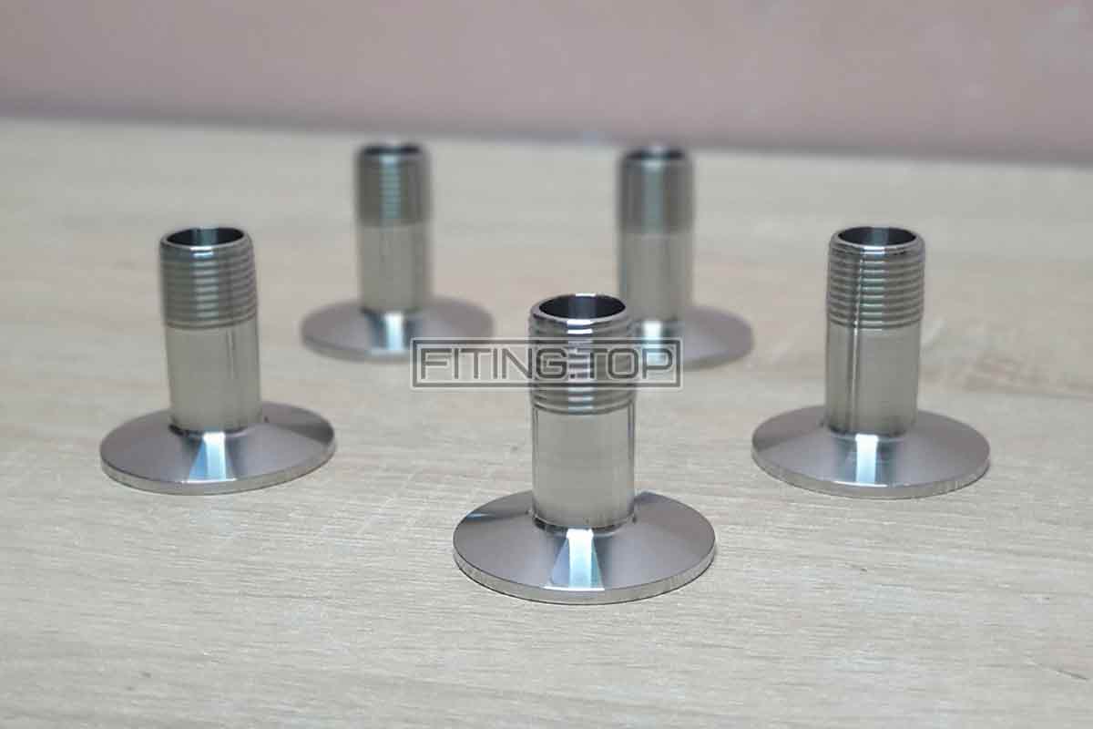 Нержавеющий Штуцер Кламп Резьбовой АИСИ 304 (1/2 дюйма на 50,5 мм зажим)