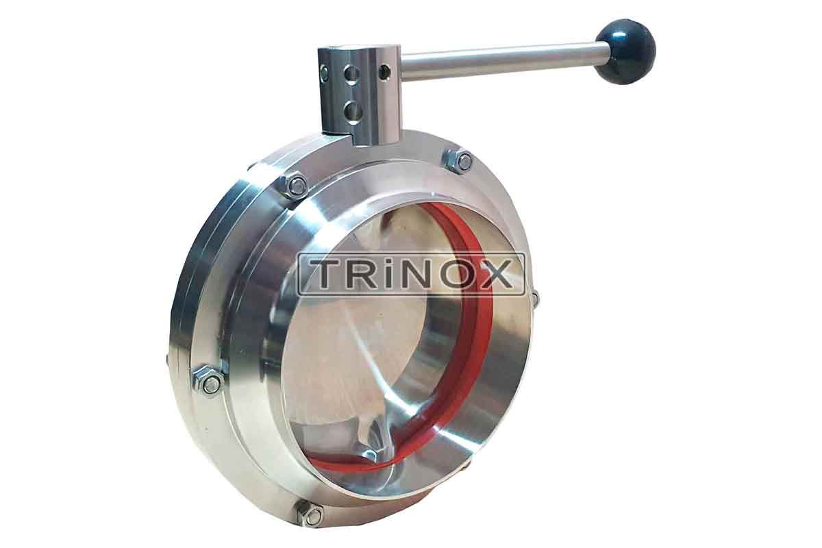 Нержавеющий затвор дисковый Dn 150 AISI 304 под приварку